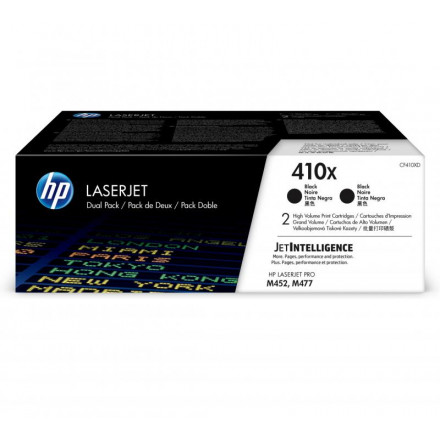 CF410XD К-ж HP 410X, двойная упаковка (2-pack), черный, оригинал