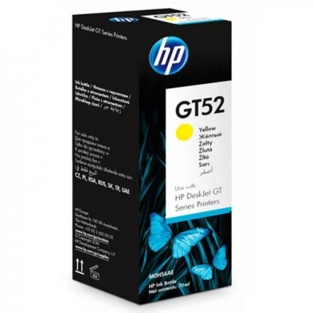 К-ж HP (Чернила) M0H56AE GT52 Желтый (70 мл)	 GT5810/5820 8000 стр. оригинал