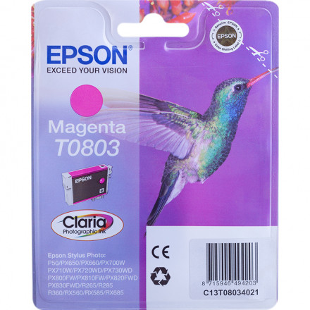 К-ж EPSON T08034011 new Stylus Photo P50/PX660, пурпурный  оригинал