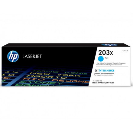 CF541X К-ж HP 203X для CLJ Pro M254 MFP M280/281 (2500 стр), голубой, оригинал