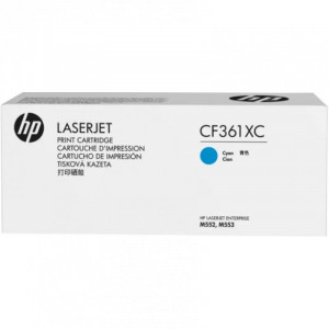 CF361XC Картридж HP 508X High Yield Cyan Original LaserJet Toner Cartridge , синий, оригинал