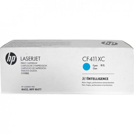 CF411XC К-ж HP 410X Cyan Original LaserJet Toner Cartridge, увеличенный, оригинал