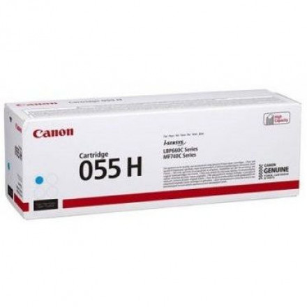 Тонер CANON 055H C увеличенный синий для MF746Cx, LBP664Cx (3019C002)