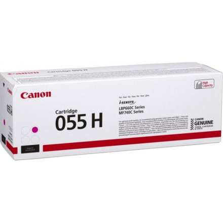 Тонер CANON 055H M увеличенный малиновый для MF746Cx, LBP664Cx (3018C002)