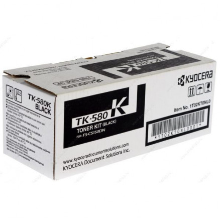 Тонер к-ж Kyocera TK-580K для FS-C5150DN Black 3.5K (o)
