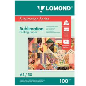 Сублимационная бумага LOMOND А3,100 г/м2,(50 л)  0809315