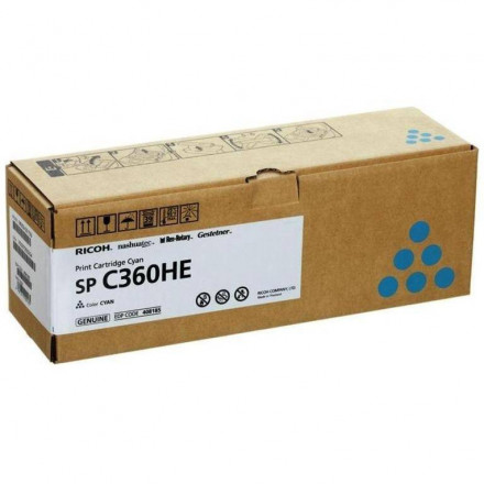 Принт-картридж голубой тип SPC360HE для Ricoh SPC360/361 (5000стр) 408185