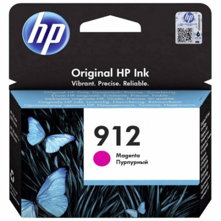 К-ж HP 3YL78AE  №912 струйный пурпурный (315 стр), сент. 2023г, гарантия на запуск до сент 2024г