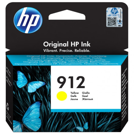 К-ж HP 3YL79AE  №912 струйный желтый (315 стр), октябрь 2023г. гарантия на запуск картриджа