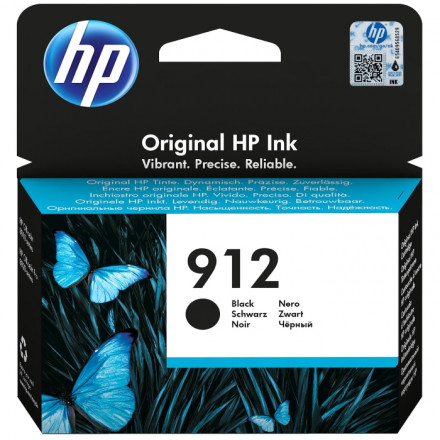 К-ж HP 3YL80AE  №912 струйный черный (300 стр),  май 2024г, гарантия на запуск картриджа