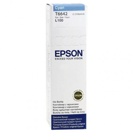 Чернила EPSON T66424A для L100/L200 голубой 70 мл