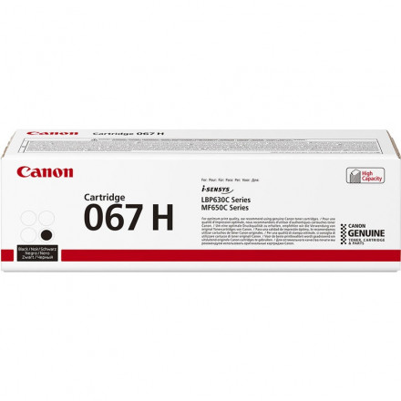 Картридж CANON 067HBK для Canon LBP631/633/MF651/655/657 черный (3100стр.), арт. 5106C002, оригинал