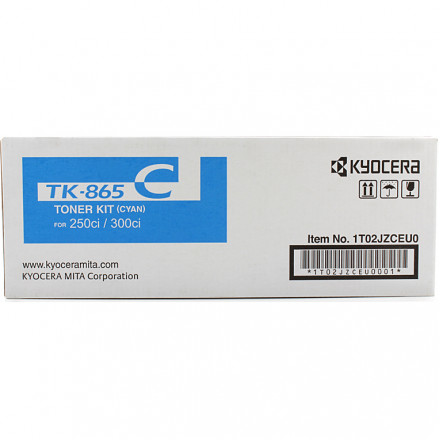 Тонер-картридж Kyocera TK-865C TASKalfa 250ci/300ci голубой