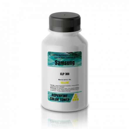 Тонер Samsung CLP 300 бутылка бутылка 45 гр yellow SuperFine