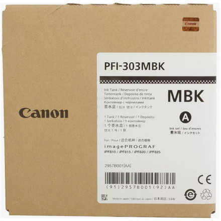 Картридж CANON PFI-303MBK Matte Black для IPF-810/820