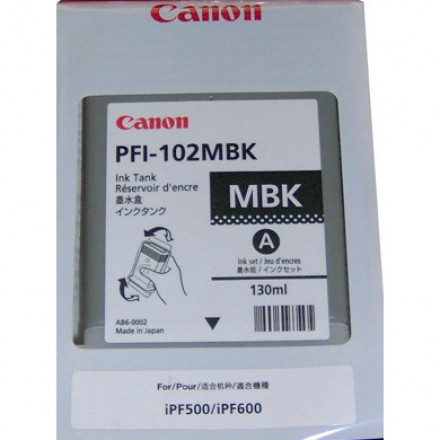 Картридж для плоттера Canon IPF500/600/700 PFI-102MBK матовый черный