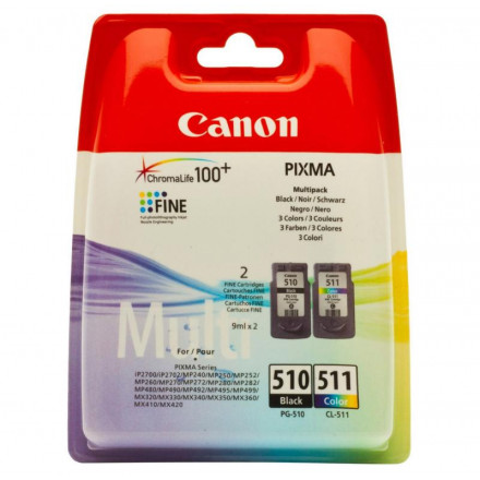 К-ж CANON PG-510+CL-511 к PIXMA MP240/260/320/330 набор цветной +черный