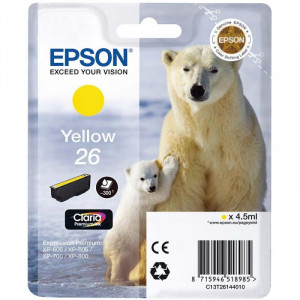 Картридж EPSON T26144010 для XP-600/700/800 желтый стандартный