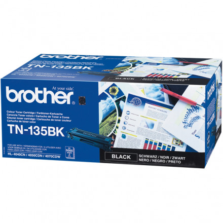 Тонер-картридж BROTHER TN-135BK MFC-9440CN/HL-4040CN 5000 страниц черный оригинал