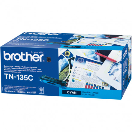 Тонер-картридж BROTHER TN-135C MFC-9440CN/HL-4040CN 4000 страниц голубой оригинал