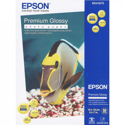 S041875 Epson Высококачественная глянцевая фотобумага, 13x18 см, 50 листов, 255 г/м2