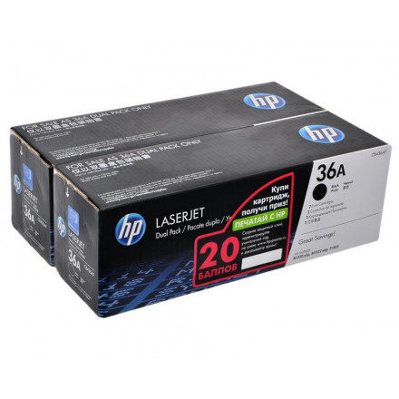 CB436AF К-ж HP LJ P1505/M1120/M1522 DualPack (2 шт/уп) черный оригинал