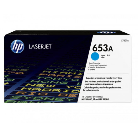CF321A К-ж HP 653A Cyan Toner Cartridge голубой, оригинал