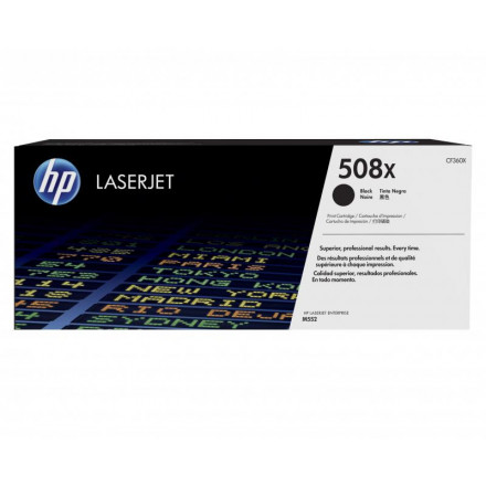 CF360X К-ж HP 508X High Yield Black Original LaserJet Toner Cartridge , черный, оригинал