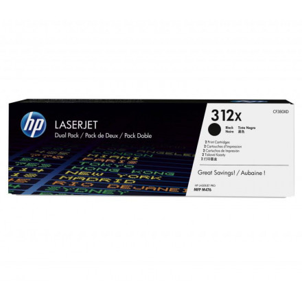 CF380XD К-ж HP 312X Black LaserJet Dual Pack, оригинал