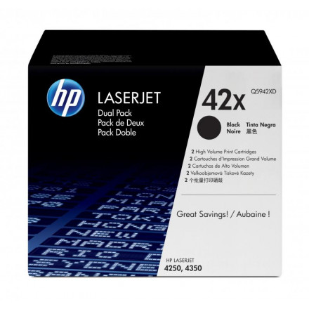 Q5942XD Картридж HP LJ 4250/4350 DualPack (2 шт/уп) оригинал