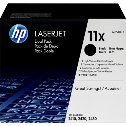 Q6511XD Картридж HP LJ 2410/20/30 DualPack (2 шт/уп) оригинал
