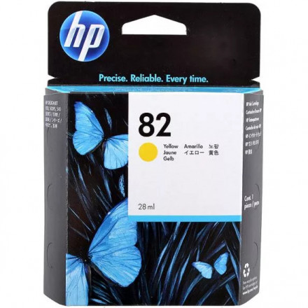 К-ж HP CH568A Картридж HP № 82 желтый емкость 28 мл.