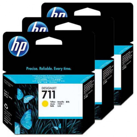 К-ж HP CZ136A Deskjet T120/520 № 711 (3 шт. по 29 мл.) желтый