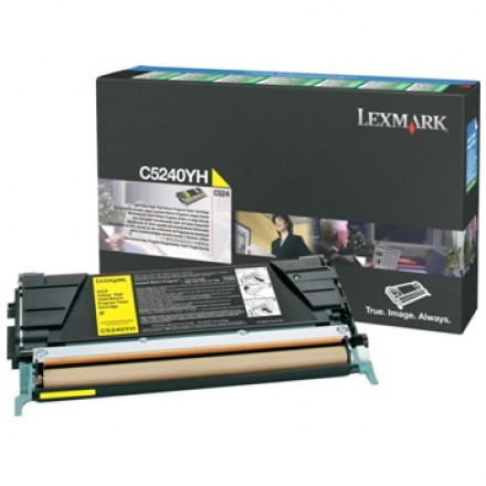 C5240YH Тонер-картридж LEXMARK желтый для С524 повышенной емкости, 5000 копий