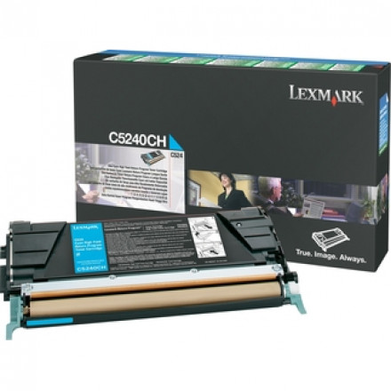 C5240СH Тонер-картридж LEXMARK голубой для С524 повышенной емкости, 5000 копий