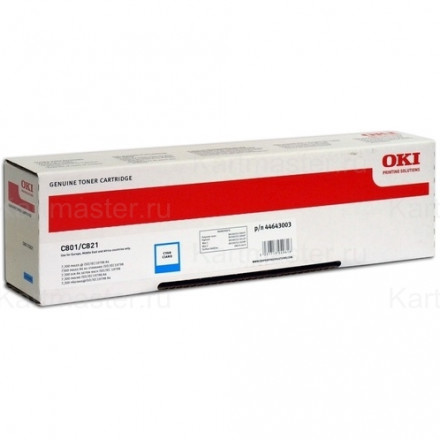 Тонер-картридж OKI C801/821 синий 7.3k, оригинал
