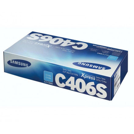 К-ж Samsung CLT-406-серия голубой для CLP-360/365/368/CLX-3300/3305  оригинал CLT-C406S