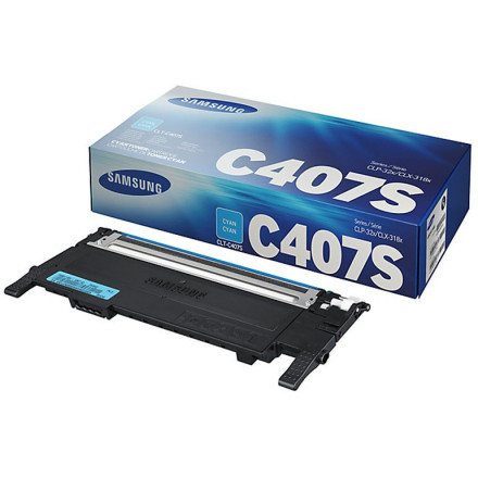 К-ж Samsung CLT-407-серия голубой для CLP-320/325/CLX-3185 оригинал CLT-C407S