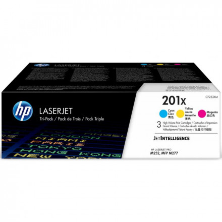 CF401X/ CF402X/ CF403X   CF253XM Набор к-жей HP 201X  CYM Tri-Pack, оригинал